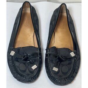 9.5 COACH FRIDA Loafer Black Signature C Driving Shoes